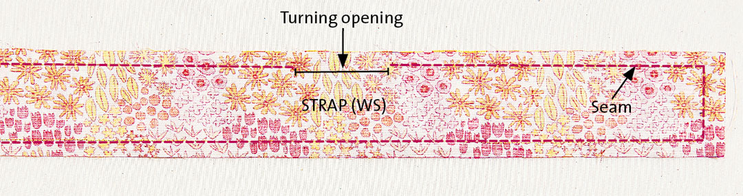 Stitch the straps