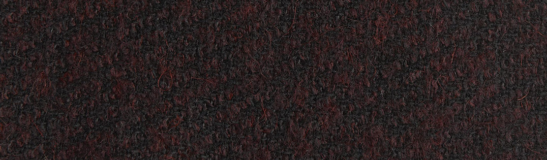 Black/dark red twill tweed wool