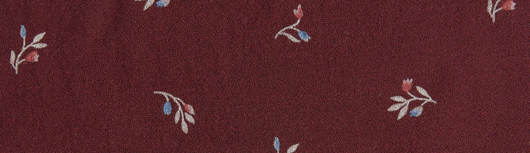 Burgundy challis with painted flowers
