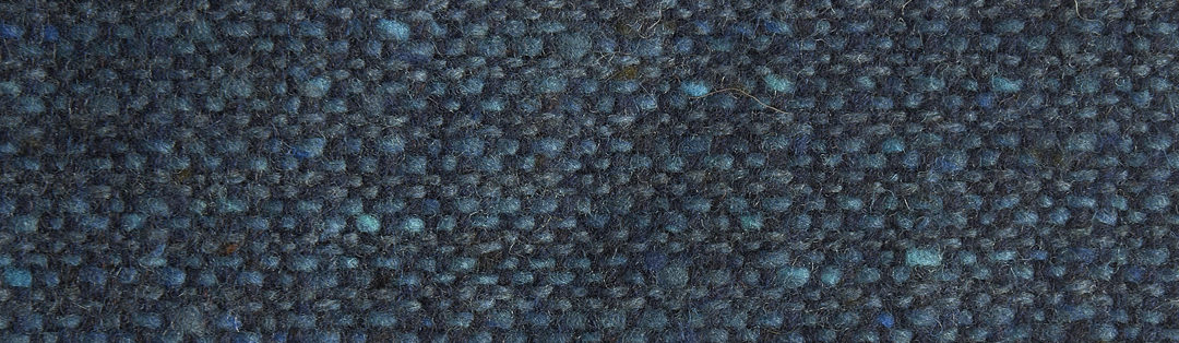 Peacock/black tweed wool