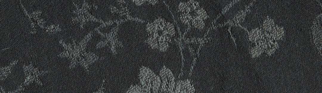 Forest green floral jacquard wool