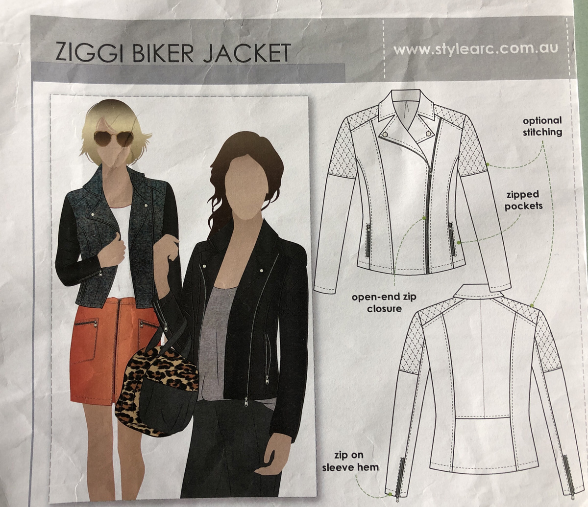 Moto jacket pattern envelope
