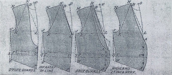Four marked waistcoat pattern illustrations from 1902
