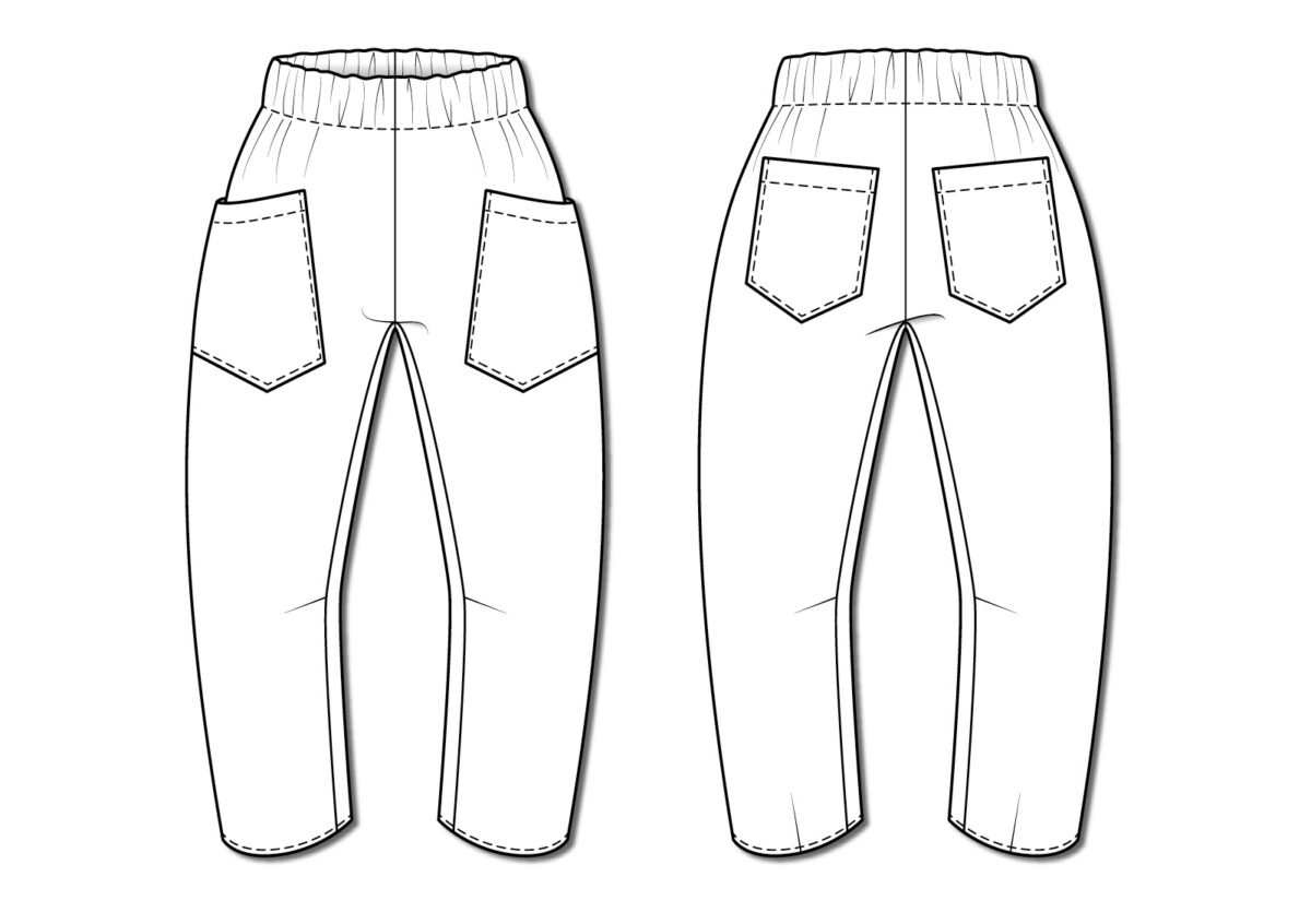 Matchy Matchy Sewing Club, Archer Work Pants Line Art