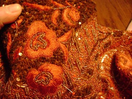 working with embellished fabrics