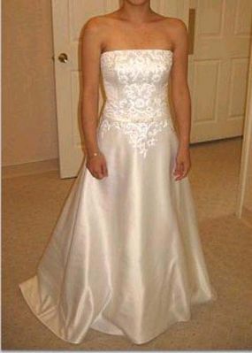 wedding dress made into baptism gown