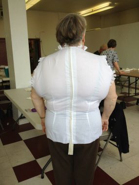 back view of moulage muslin