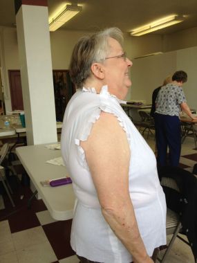 side view of the muslin's fit