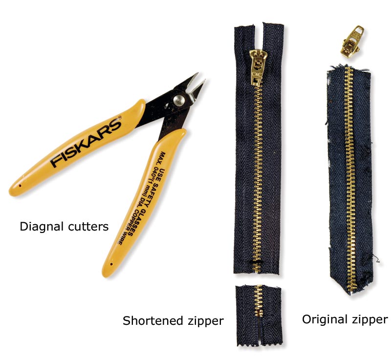 zipper repair bottom stop Zipper repair bottom stop