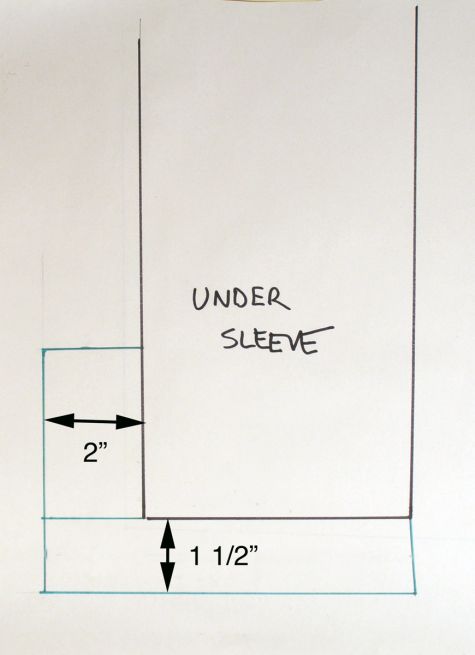 The technique begins with the pattern. The height of the vent is "to taste," depending on the number of buttons you want to use.