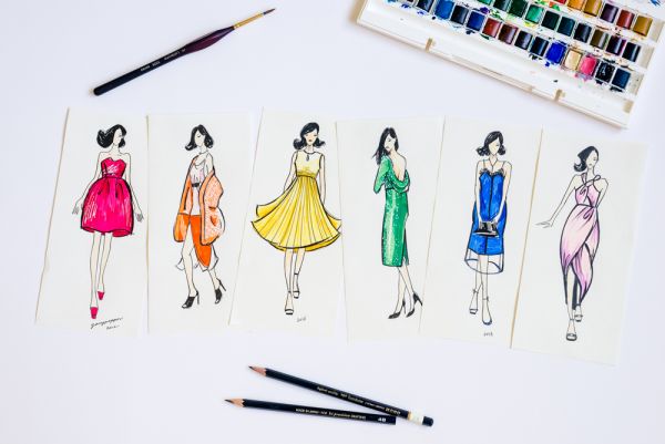 DIY drawing and sketching for your fashion design dress