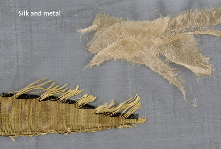 Silk and metal fabric
