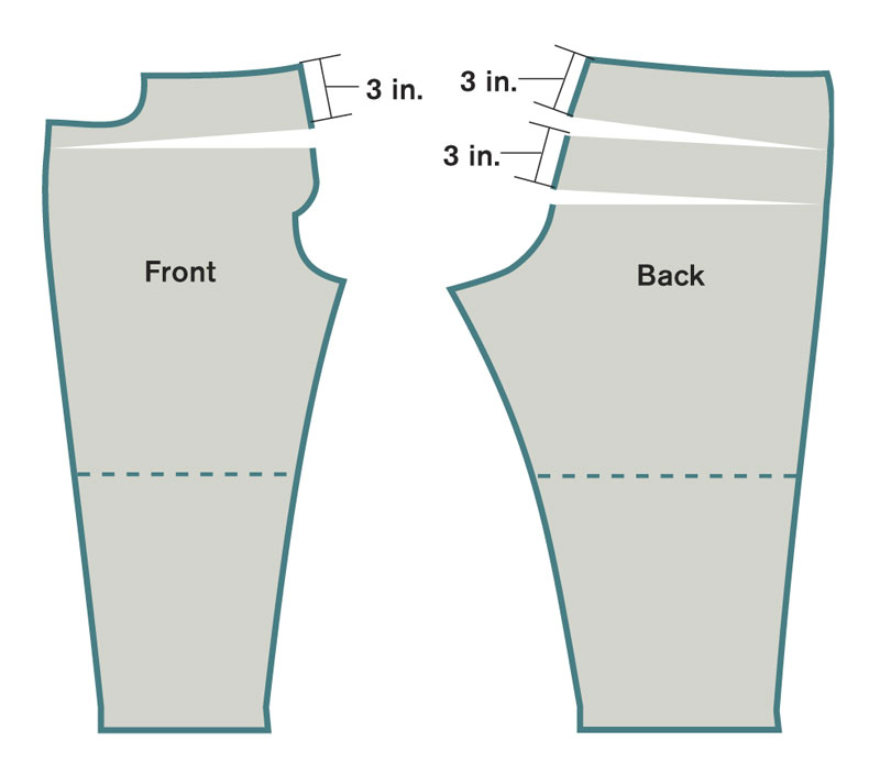 Shorten or lengthen the crotch
