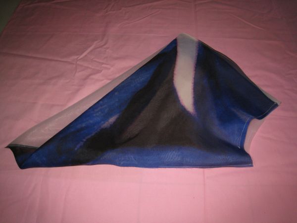 scarf with center back seam shown