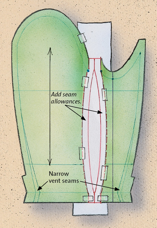 How To Draft A Two Piece Jacket Sleeve From A One Piece Pattern Threads