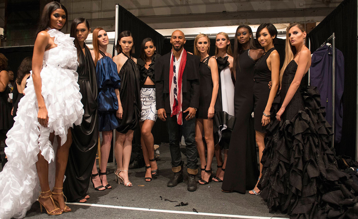project runway edmond newton with models