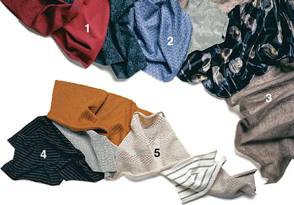 Knit fabric sampler