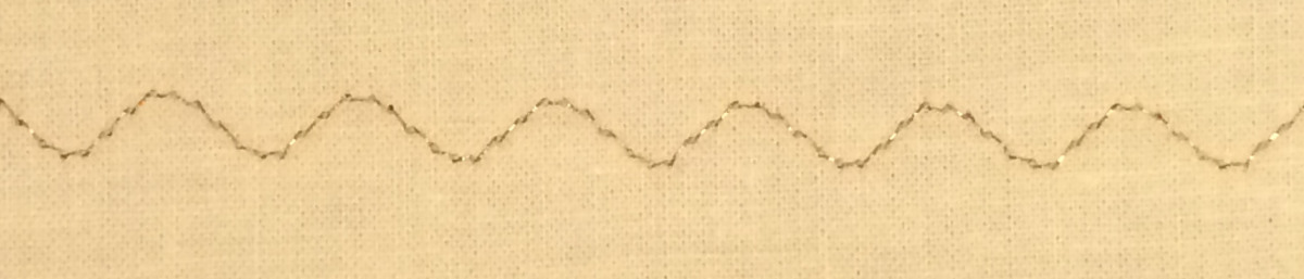 Metallic decorative stitch