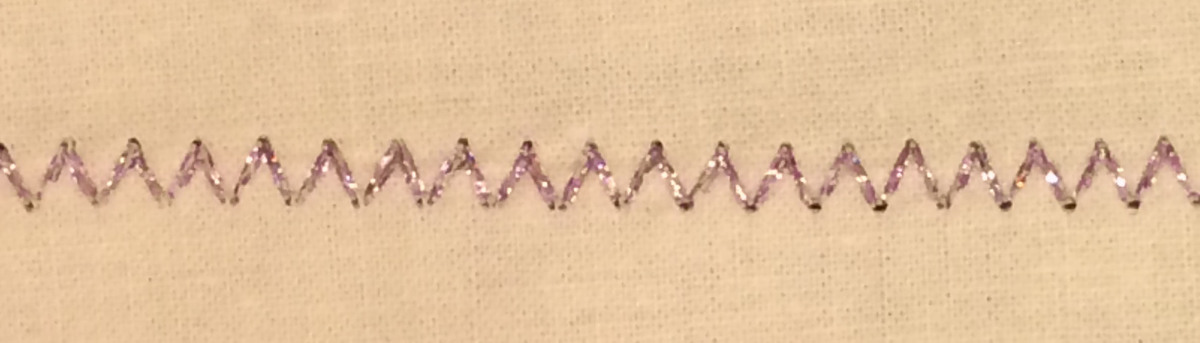Holoshimmer zig-zag stitch