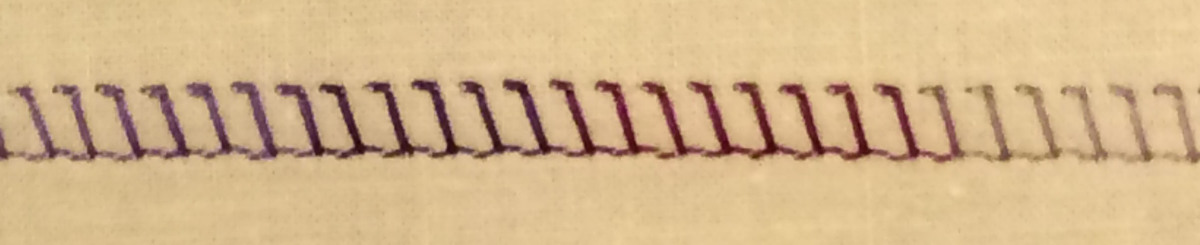 Variegated cotton decorative stitching