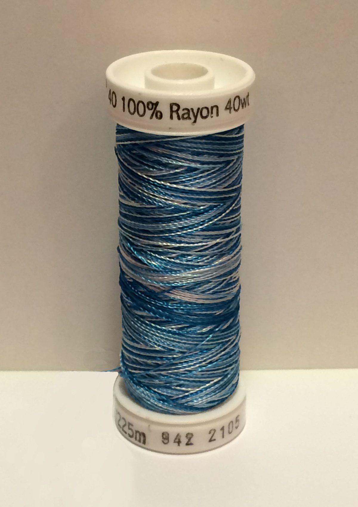 Multi-color rayon thread