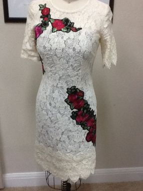 lace and roseses dress