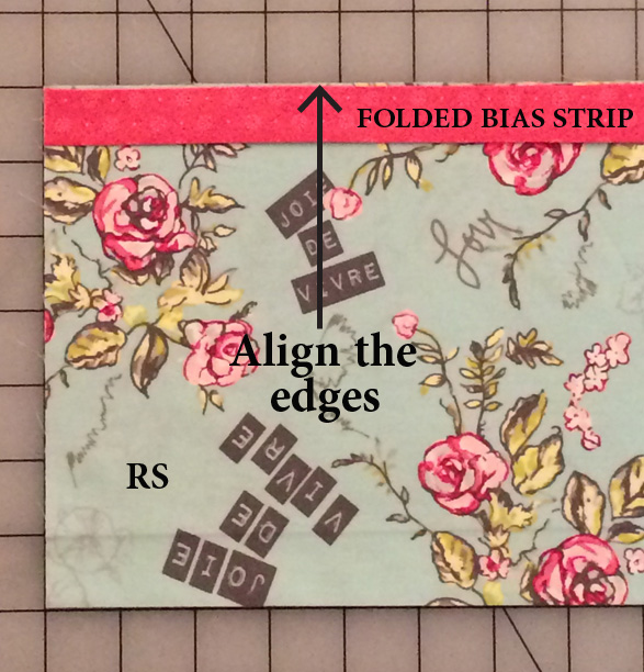 Align the bias strip