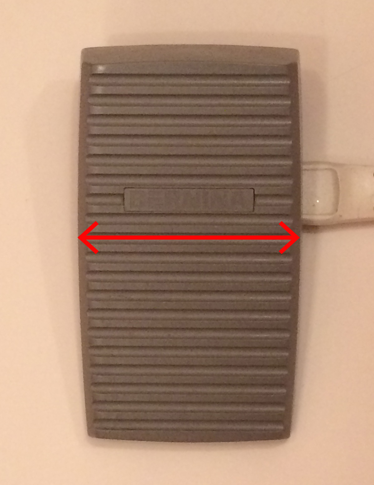 Foot control width