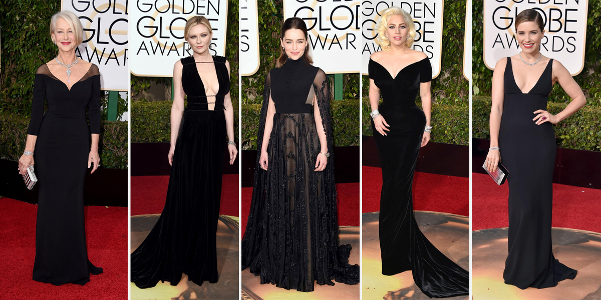 Golden GLobes 2016 black gowns