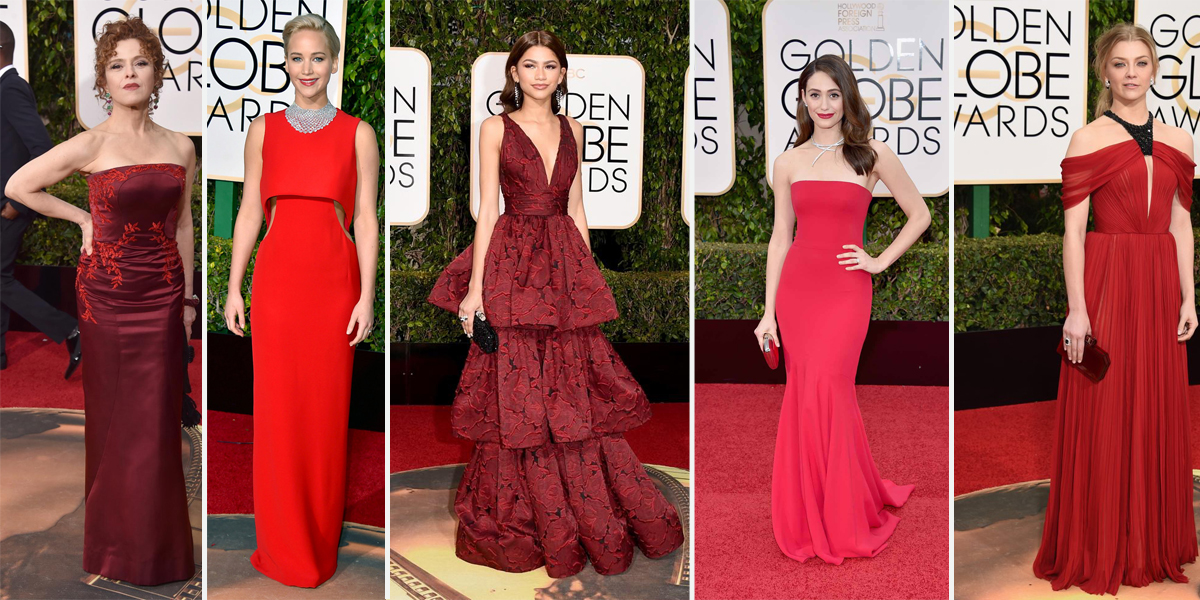 golden globes 2016 red gowns
