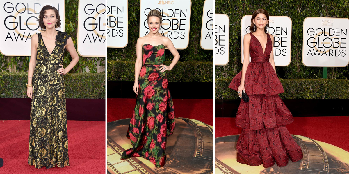 florals at golden globes 2016