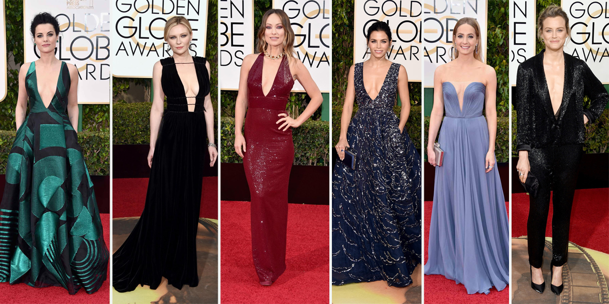 plunging necklines