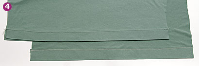 Hem the back and front separately