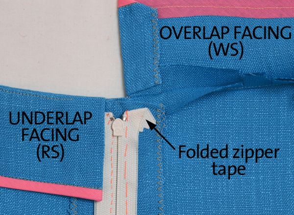 lapped zipper