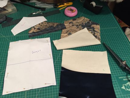 patternwork envelope clutch