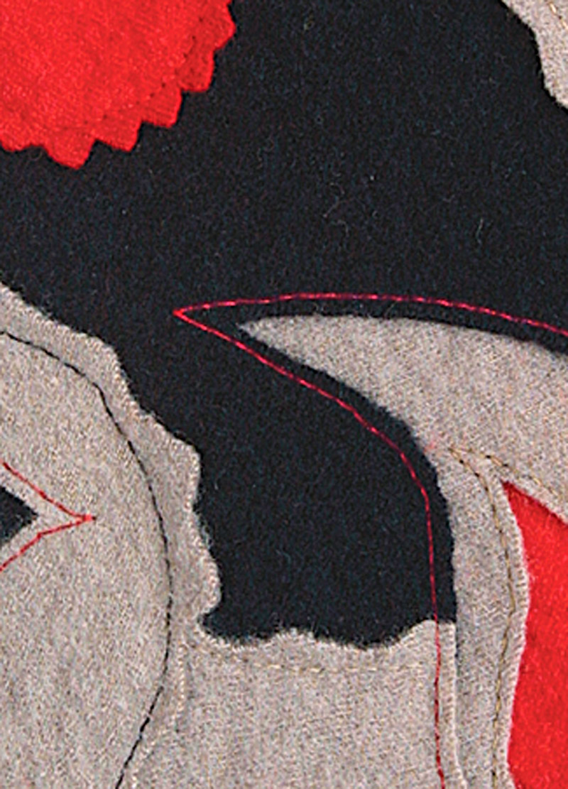 Raw edges cut decoratively