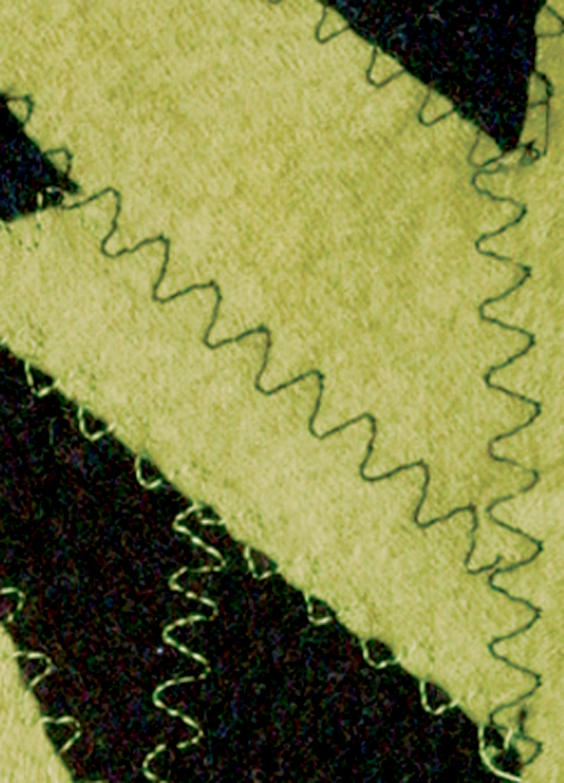 Pieced, with butted seams