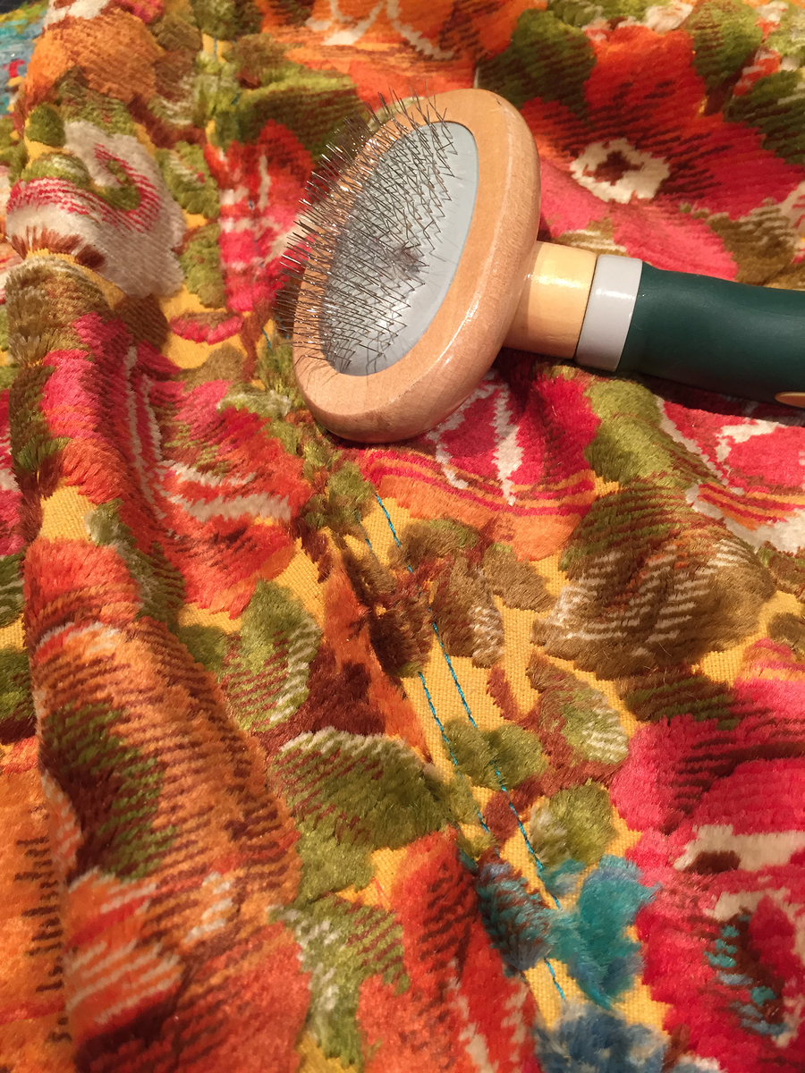 how to sew a cut-velvet frock coat