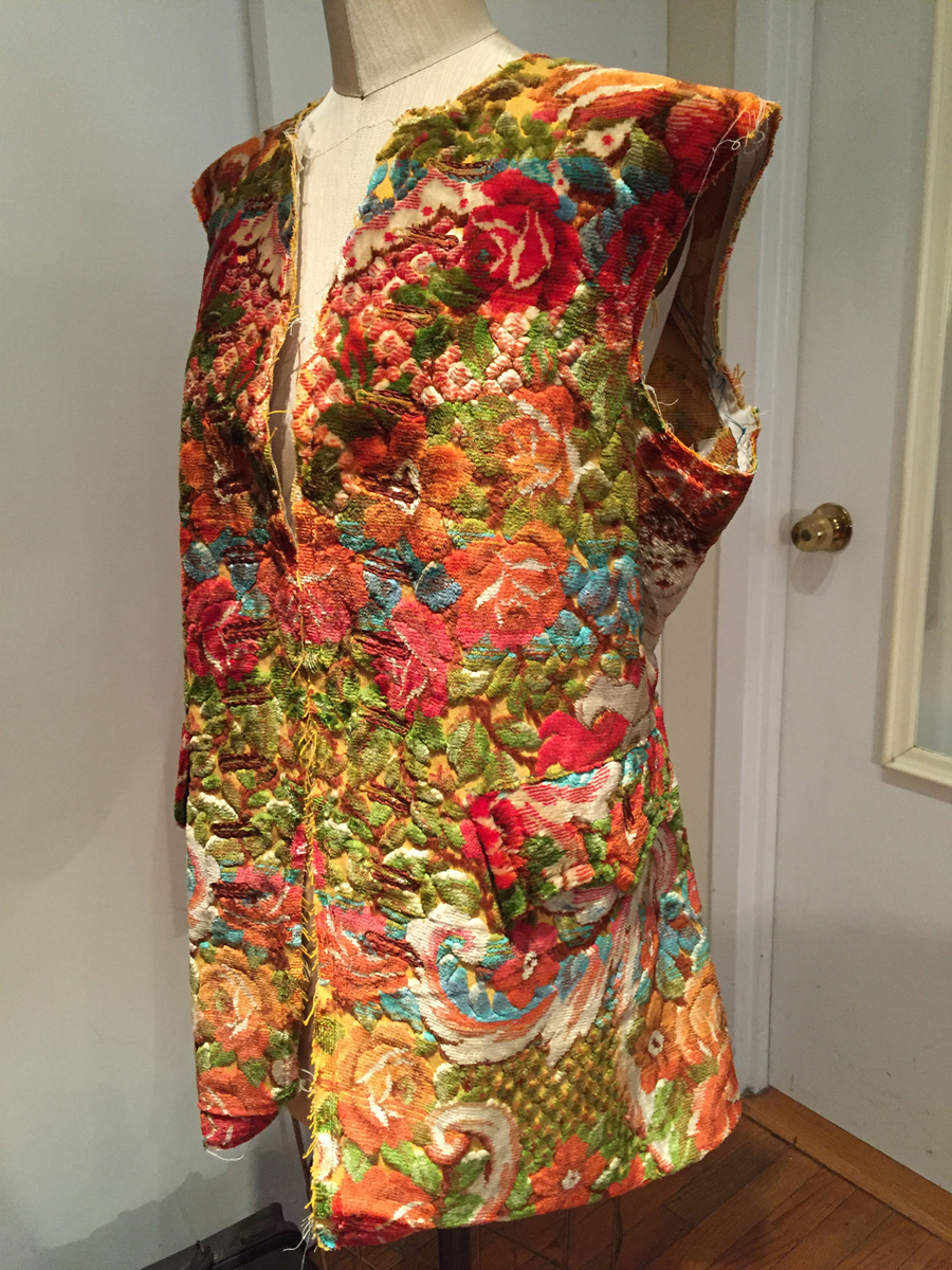 how to sew a cut-velvet frock coat