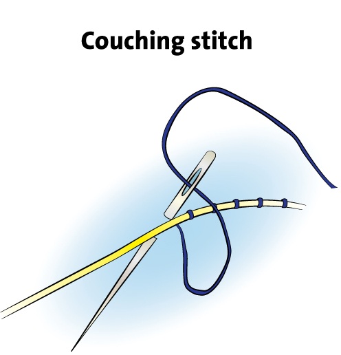 embroidery couching stitch